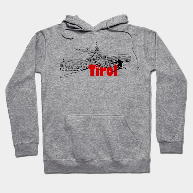 Tirol - Best Ski Resorts and Winter Fun Hoodie by ArtDesignDE